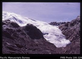 [Edge of glacier above Freeport’s Grasberg mine]
