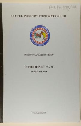Tiri Kuimbakul, Coffee Report No.34, Goroka, Coffee Industry Corporation Ltd, Industry Affairs Di...