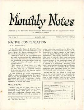 Monthly Notes, Vol. 1, No. 7