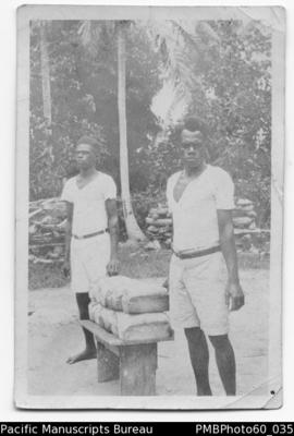 ni-Vanuatu boys baking bread