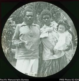 Indigenous couple with European baby