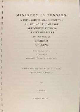 Ministry in Tension: A Theological Analysis of the Church and the Village Authorities in Their Le...