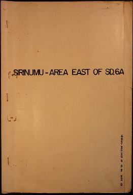 Report Number: 103 Sirinumu Area East of SD.6A, 2pp. Includes map with scale 1"= c.58 chns