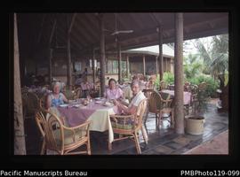 'Lunching at Iririki Resort, Janet, Cath[?] [and?], Vila'