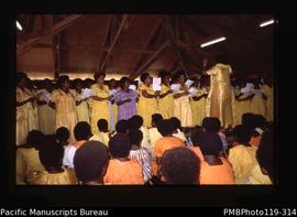 'Jubilee, PWMU [Presbyterian Women's Missionary Union] Lolowai[?] conducts choir'