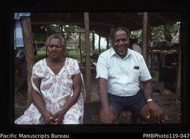 'Chief/Elder Lou[?] Tamate and wife, Auaki'