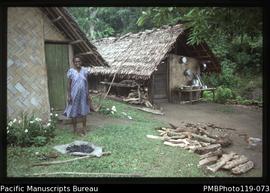 'Leah outside her house, Lawa, South West Bay'