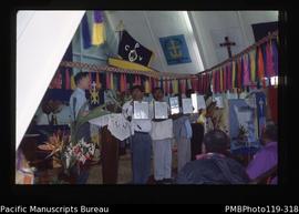 'Jubilee in PMC [Paton Memorial Church]. Drawing by Graham Loughman presented to church in memory...
