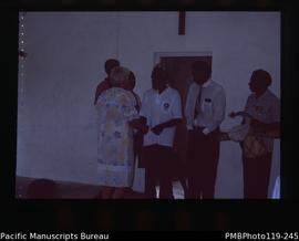 'Janet receiving gifts in church'
