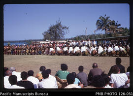 'Villagers' dancing display at Kauvai, Tonga'