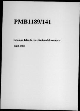 Solomon Islands constitutional documents