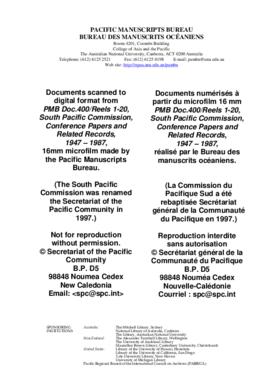 SPC Conference Papers and Related Records, Reel 1, Documents 0001-0056