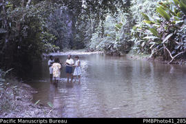 'Jas and Margaret Tedder and informants, Mavo River, Guadalcanal West'