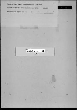 Diaries whilst at Wesley College, Auckland (2 volumes)