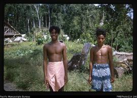 'Two Gilbertese boys, Wagina Island'