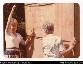 Arrival of the goods at the Uniting Church Manse, Norfolk Island. Margaret Arbon and Una Arbon.