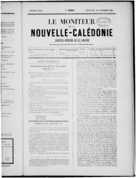 Le Moniteur de la Nouvelle Caledonie Noumea: Imprimerie du Gouvernement, no. 322-337