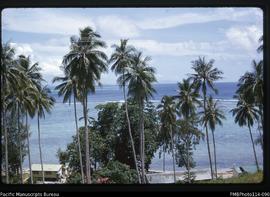 'Views from Customs Officer Ken Cox's house out over the reef at Gizo'