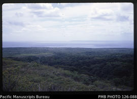 'View from one of heights on 'Eua, looking towards Tongatapu, Tonga'