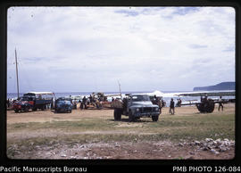 'Loading and unloading of cargo at 'Ohonua harbour, Tonga'