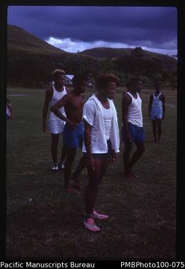 "Matthew Ma'aria, Survey Drafting School, at athletics competition in Honiara"