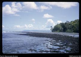 'Panorama of Gizo Island, taken from the offshore reef at low tide'