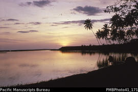 'Sunset, Tangarare Roman Catholic Mission Station, West Coast, Guadalcanal'