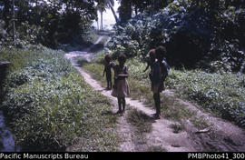 'Children on track near Lambi, Guadalcanal West'