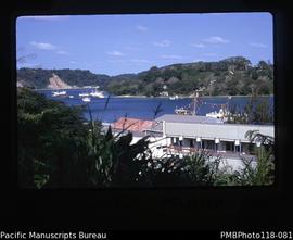 'Vila harbour and Iririki Island from manse garden'