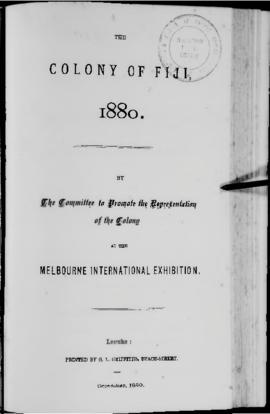 'The Colony of Fiji, 1880’