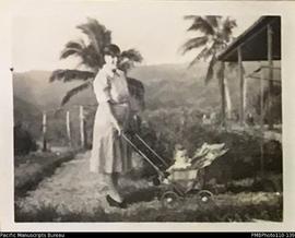 'Janet Margaret. November 1940 13 months', Christina and Janet Stallan outside Wintua mission hou...