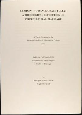 Learning to Dance Grace-fully: A Theological Reflection on Intercultural Marriage