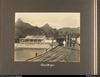 Rarotonga'. Governor-General, naval officer, and other European men inspecting the wharf. Slip wa...