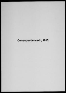 Correspondence in 1915