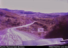 'Highlands Highway: well-graded and engineered, single-lane section of earth road in Eastern High...