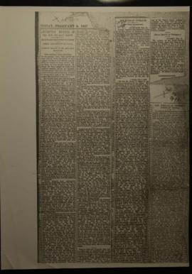 Photocopy of newspaper article about attempted assassination of the Premier of Tonga and Wesleyan...
