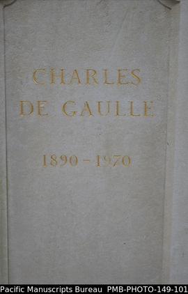 Detail of General de Gaulle’s statue’s pedestal, London