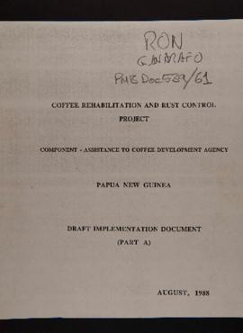 Coffee Rehabilitation and Rust Control Project, Component
