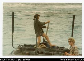 Person on a lighter, Norfolk Island