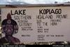 Lake Kopiago    Sign on strip [airstrip]