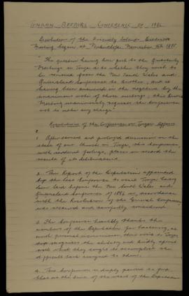 Notes on Tongan Affairs, Conference of 1886