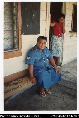 Policeman at Salelologa, Savaii