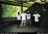 David Gowty (2nd left) PMC [Peace Monitoring Council, Honiara] and members of his team near Dom B...