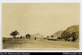 ‘Police quarters Morobe. 1916.’ [Photo print.]