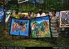 [Paintings for sale] Outside entrance to Holiday Inn, Waigani [Port Moresby]