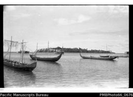 Visitor boats at the Buala festival held at school