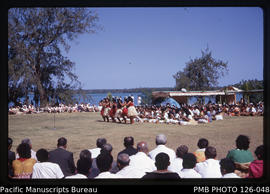 'Villagers' dancing display at Kauvai, Tonga'
