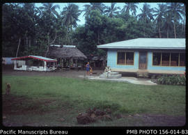 House and grave of recently deceased matai [family chief] , Upolu, Samoa
