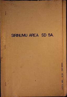 Report Number: 97 Sirinumu Area (SD 5A) Land Inspection, 3pp. With Map Nos.97, 98 & 99. Inclu...
