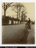 'Photo of the cross-country run, along London road, younger Nottitage is the chap on the bike'